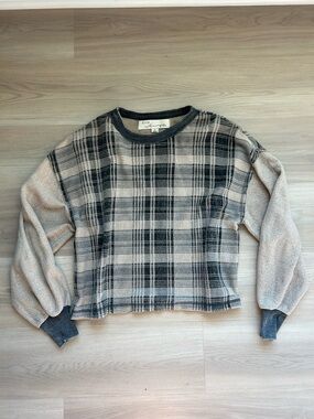 Vintage Havana Plaid Crewneck Sweatshirt Size M